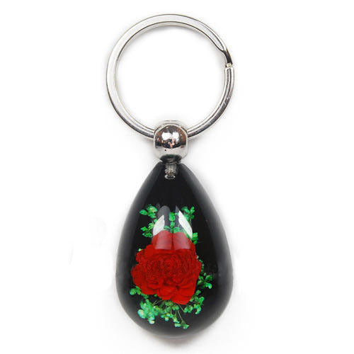 Real Rose Key Ring with Pink Flowers – Newman Art Designs